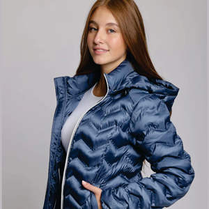 Bulk Production <b>Women's</b> Winter Windbreaker Warm <b>Cropped</b> Customizable Breathable Puffer Jacket <b>Woman</b> - Product Image 2