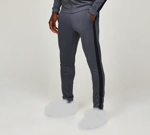 Conjunto de chándal gris para hombre, chaqueta con cremallera de 2 piezas y joggers, ropa deportiva de secado rápido, traje de entrenamiento ajustado - Product Image 3