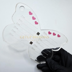 Nouvelles Pinces à Cils Professionnelles Multifonctionnelles en Acrylique Blanc, Motif Cœur Papillon, Durables et Personnalisables, avec Aimant pour Extensions de Cils - Product Image 3