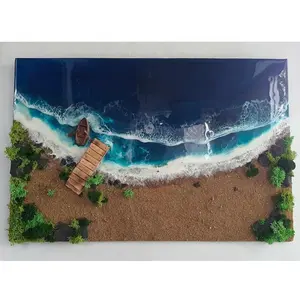 BEACH POUR WALL PANEL WHOLESALE SUPPLIER RESIN WALL PAPER