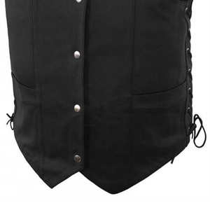 Gilet en cuir sans manches pour homme de qualité supérieure pour la mode décontractée de motard et la conduite - Product Image 4