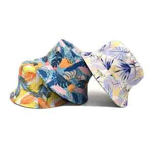 Eco Friendly Sustainable Canvas Recycled Polyester Organic Cotton All Over Printed Fisherman Bucket <b>Hats</b> - Product Image 3