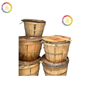 Cesta de cangrejo de bushel de madera natural con tapa ideal para plantas de procesamiento de mariscos y mercados de exportación - Product Image 6