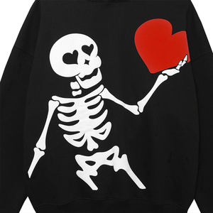 Sweat à capuche personnalisé 6XL en molleton épais 100% coton 320/370 g/m² imprimé 3D en relief pour homme, streetwear hiver personnalisé - Product Image 6