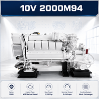 Moteur diesel marin SCDC MTU Série 2000 10V 2000M94 4 temps refroidi par eau avec boîte de vitesses pour yacht, bateau de patrouille et bateau de travail