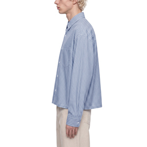 Loose Fit Boxy Striped Casual <b>Shirt</b> for <b>Men</b> and Women 100% Cotton Cuban <b>Collar</b> up to 6XL - Product Image 4