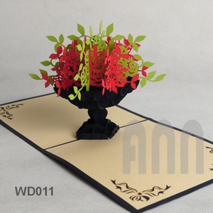 การ์ดป๊อปอัปตัดด้วยเลเซอร์ทำมือการ์ด3D ดอกไม้เวียดนามสำหรับวันวาเลนไทน์วันเกิดปีใหม่ของที่ระลึกทำจากกระดาษ - Product Image 2