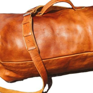 Bolsa de gimnasio de lona de cuero genuino vintage al por mayor, bolsa de viaje de hombro hecha a mano de gran capacidad con cremallera, bolsa de gimnasio de entrenamiento Premium - Product Image 6