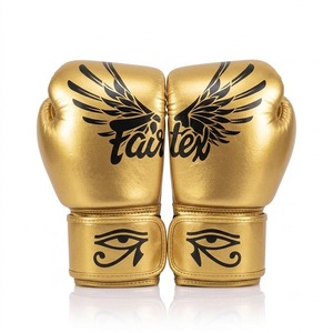 ถุงมือชกมวย Fairtex คุณภาพสูง สีเขียว หนังแท้ น้ำหนักเบา ปรับแต่งโลโก้ได้ พร้อมเชือกผูก สำหรับฝึกซ้อมและแข่งขัน MMA มวยไทย - Product Image 5