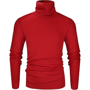 Nueva venta al por mayor de calidad única de poliéster de color sólido suéter de cuello redondo de los hombres suéteres gruesos de primavera - Product Image 1