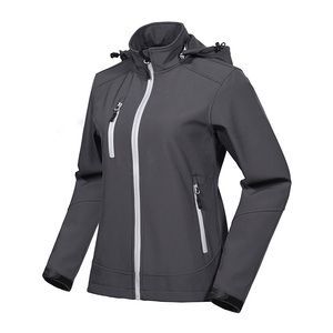 เสื้อแจ็คเก็ตกันหนาวสำหรับผู้หญิง, เสื้อแจ็คเก็ตสกีกันหนาวมีฮู้ดแบบถอดออกได้เสื้อฟลีซให้ความอบอุ่นในฤดูหนาว - Product Image 3