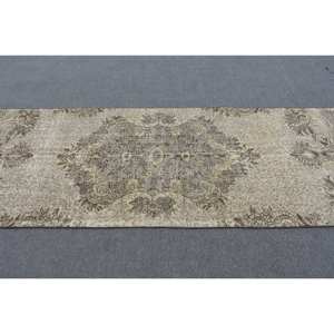 พรมขนสัตว์สไตล์ตุรกีโบราณขนาด34 x 94ft เป็นมิตรกับสิ่งแวดล้อมพรมขนสัตว์สีน้ำตาลเบจ - Product Image 3