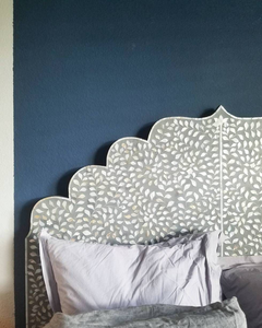 Lit d'incrustation en os indien de luxe, meubles fabriqués à la main, lit d'incrustation en os et nacre polie, lit d'incrustation en os de nacre - Product Image 6