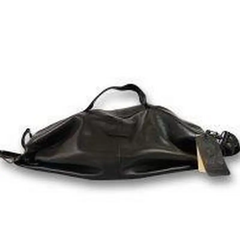 Made In Italy Men's duffel bag with handles vintage calf leather two central pockets shoulder straps