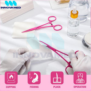 Acero inoxidable 2PCS Color Rosa Forma curva recta Instrumentos quirúrgicos manuales reutilizables personalizados con soporte en línea - Product Image 5