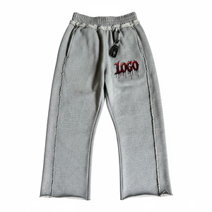 Free Mockup-Customized Casual Sweatpants 100% Cotton French Terry Heavyweight <b>Baggy</b> <b>Trouser</b> High Quality Streetwear Clothing - Product Image 6