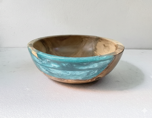 Luxury Wood Epoxy Resin Serving Bowl <b>Set</b> with <b>Artistic</b> Enamel Accents for Party Use Salads Fruits Snacks & Table Presentation - Product Image 3