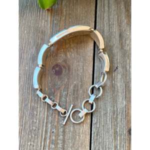 Pulsera de Eslabones Finos con Incrustaciones de Turquesa Natural Golden Hill y Plata de Ley de Stanley Manygoats - Product Image 6