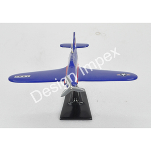 โมเดลเครื่องบินโลหะสีน้ำเงินสำเร็จรูปหรูหราเครื่องบินของเล่นสำหรับเครื่องบินของขวัญและของตกแต่ง - Product Image 5