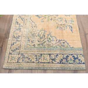 Tapis turc vintage 3,3 x 6,3 pieds, tapis d'appoint, tapis persan bleu - Product Image 2