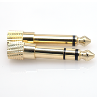 Connecteur audio stéréo 3 pôles 6,35 mm (1/4) mâle vers 3,5 mm (1/8) femelle, en cuivre doré/noir, résistant aux cycles de plus de 5000 utilisations