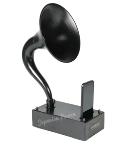 Gramófono antiguo para teléfono móvil, reproductor Musical inalámbrico para exterior, altavoz en Color negro con sonido de melodía - Product Image 1