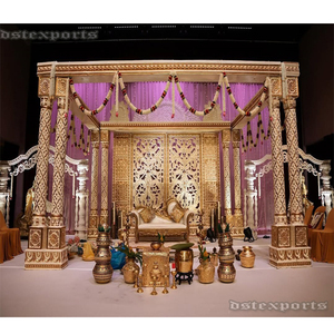 Mandap de mariage indien du sud le plus vendu avec de grands piliers Mandap de mariage de style Kerala Mandap de temple indien du sud Mandap - Product Image 3