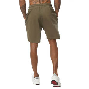 Shorts décontractés confortables pour hommes, taille XS, avec cordon de serrage élastique, motif uni, appliqué, coupe classique, prix raisonnable - Product Image 6