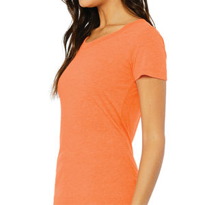 เสื้อยืดผ้าฝ้าย100% เฮฟวี่เวทของผู้หญิงเสื้อผ้าถักคอกลมระบายอากาศออกแบบโลโก้ได้ตามต้องการสำหรับฤดูร้อน - Product Image 4