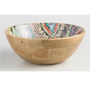 Juego de cuencos de madera esmaltados de lujo hechos a mano, personalizados para servir y mezclar para fiesta, ensalada, sopa, fruta, almuerzo y vajilla - Product Image 6