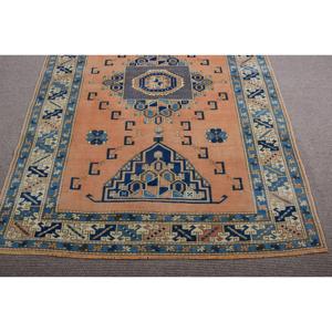 Alfombra Turca de 5,2x6,9 pies, Alfombra Vintage, Alfombra de Lana con Puntos Azules - Product Image 5