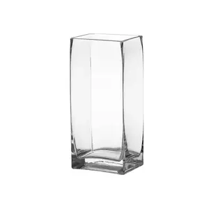 High Quality Wedding Decoration Square Glass Vase From Indian Manufacturer