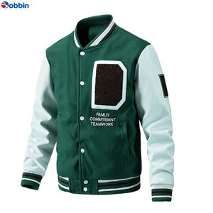 แจ็คเก็ตวาร์ซิตี้ผู้ชายสุดฮิต ดีไซน์ทันสมัย ปักอักษรแบบเบสบอล คอตั้ง ไซส์ใหญ่พิเศษ แต่งขนเฟอร์ - Product Image 5