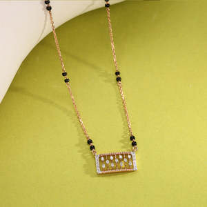 Collar Mangalsutra Tanmaniya con Diamantes de Promesa Eterna - Product Image 6