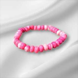 Fait à la main 7-9mm rose opale perlée extensible pour Bracelet à la mode bonbons pierres précieuses bracelets élégant mode bijoux cadeau pour les femmes - Product Image 6