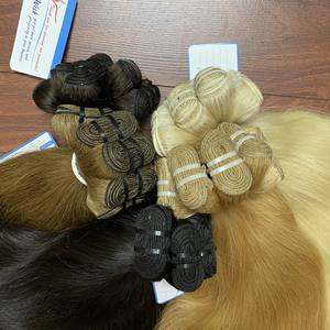 Extensiones de cabello humano de Vietnam, pelo liso de doble estirado, Color liso, máquina de trama - Product Image 3