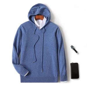 <b>Men's</b> Comfortable Casual Sweatshirt Set Pure Wool Oversize <b>Hoodie</b> Solid Black 100% Cotton Woven Weaving Method for Spring Autumn - Product Image 6