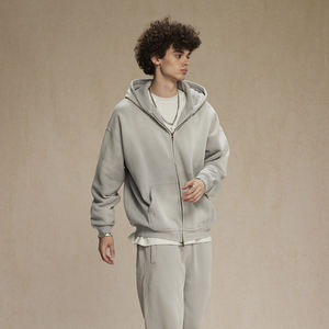 Custom Men's Sport <b>Zipper</b> <b>Hoodies</b> Embroidered or Printed Logo Blank Cotton Zip up in Black and <b>Red</b> <b>Hoodies</b> for Unisex - Product Image 2