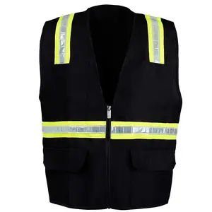 反光安全背心公司标志带口袋定制颜色能见度工作类安全背心