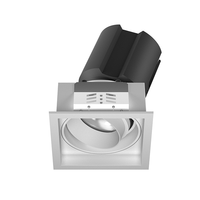 Spot LED carré anti-éblouissement à CRI élevé 7W 15W Bridgelux, encastré au plafond, pour musée, galerie, magasin