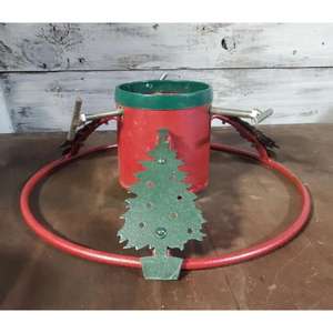 Bandeja de árbol de Metal de pintor verde, exhibición de piso de jardín para el hogar, soporte de árbol de Navidad ajustable decorativo, soporte de árbol al por mayor de TCD - Product Image 3
