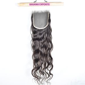 Extensions de cheveux humains 5*5 Closure Weaving, 100% naturelles, couleur naturelle noire, pour femmes, vente en gros à bas prix, double trame machine, cheveux vietnamiens - Product Image 4