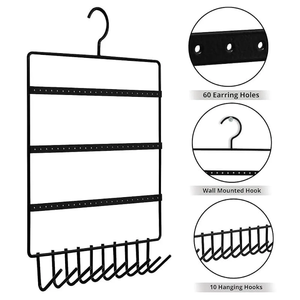 En venta Soporte de joyería de metal con base de madera Organizador de joyas de alta calidad para dormitorio y Decoración de mesa Uso a precio mayorista - Product Image 5