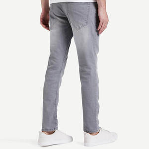 กางเกงยีนส์ผู้ชายราคาส่ง คุณภาพดี รับทำโลโก้ สไตล์ลำลอง น้ำหนักเบา สีพื้น ผ้าแคนวาสฟอกสีเข้ม - Product Image 2