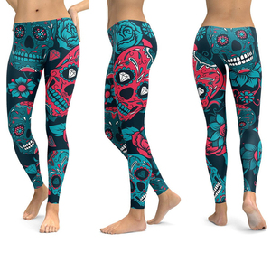 Leggings de yoga pour femmes, imprimés à carreaux, taille mi-haute, longueur intégrale, en Spandex/Nylon, couleurs et logo personnalisables, séchage rapide, respirants - Product Image 2