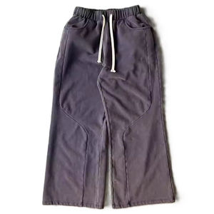 Custom Men's Vintage Acid Washed <b>Baggy</b> <b>Jogger</b> Pants Street Wear Wide Straight Leg Heavyweight 100% Cotton Lightweight Canvas - Product Image 1