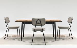 Elegante y Moderno Juego de Comedor de 1 Mesa y 6 Sillas con Acero Inoxidable para Mejorar la Cocina y la Villa - Product Image 3