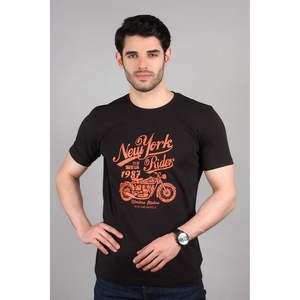 T-shirt décontracté MOKIR 100 % coton à col rond, motif graphique, style urbain, impression sérigraphique, matière jersey - Product Image 4
