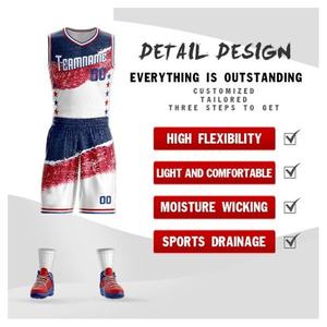 100% Material de poliéster uniforme de baloncesto de alta calidad mejor diseño personalizado ropa deportiva al aire libre uniforme de baloncesto - Product Image 6