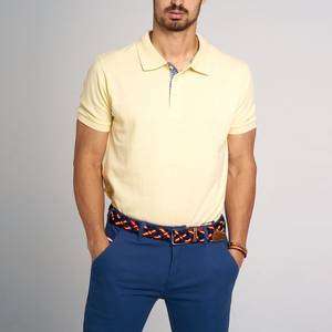 100% coton hommes tricoté pour Polo T-Shirt couleur unie à manches courtes chemise de Golf coupe confortable doux usure quotidienne optimale pour - Product Image 4